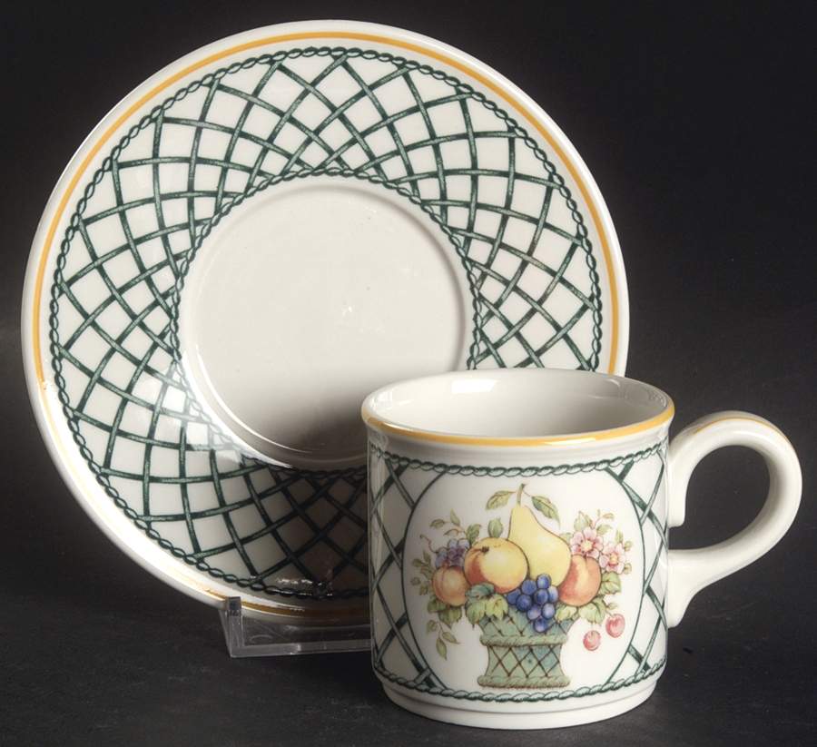 Basket Flat Demitasse Cup & Saucer Set by Villeroy & Boch-1