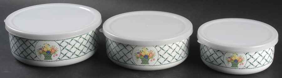 Basket 3 Pc Metal Bowl W/Plastclid (5 3/4",6 5/8",7 1/4") by Villeroy & Boch-1