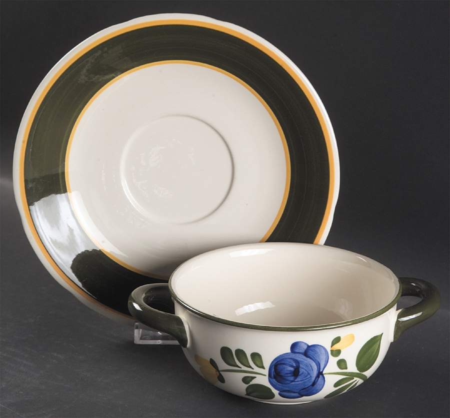Bauernblume Flat Cream Soup Bowl & Saucer Set by Villeroy & Boch-1
