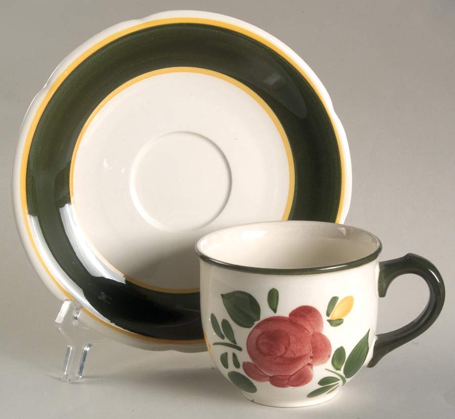 Bauernblume Flat Cup & Saucer Set by Villeroy & Boch-1