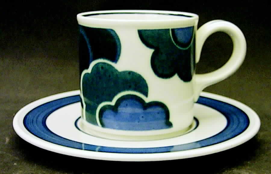 Blue Cloud Flat Cup & Saucer Set by Villeroy & Boch-1