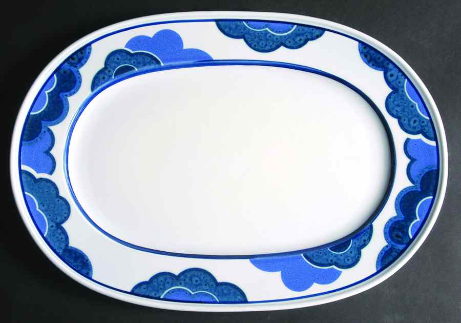 Blue Cloud 16" Oval Serving Platter by Villeroy & Boch-1