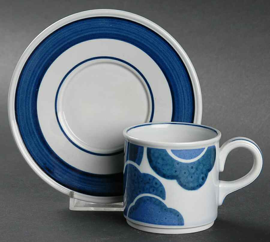 Blue Cloud Flat Demitasse Cup & Saucer Set by Villeroy & Boch-1