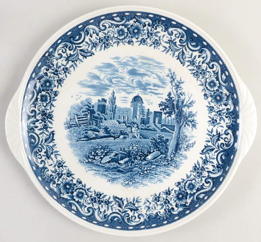 Blue Castle Handled Cake Plate by Villeroy & Boch-1