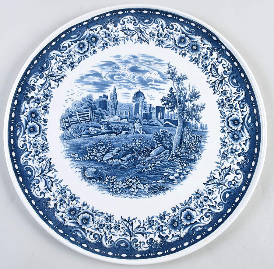 Blue Castle Cake Plate by Villeroy & Boch-1
