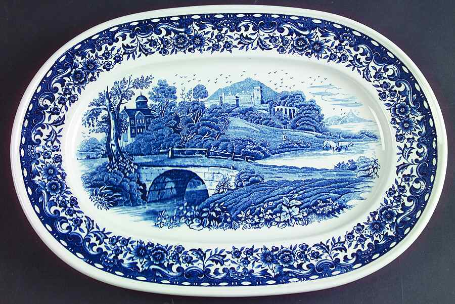 Blue Castle 12" Oval Serving Platter by Villeroy & Boch-1
