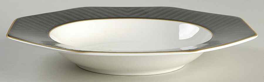 Black Pearl Large Rim Soup Bowl by Villeroy & Boch-1