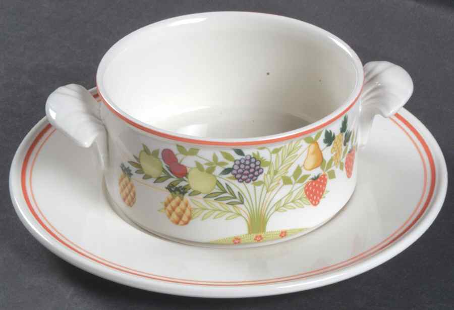 Bon Appetit Flat Cream Soup Bowl & Saucer Set by Villeroy & Boch-1