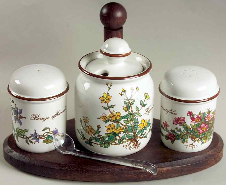 Botanica Salt & Pepper, Mustard with Lid & Tray by Villeroy & Boch-1