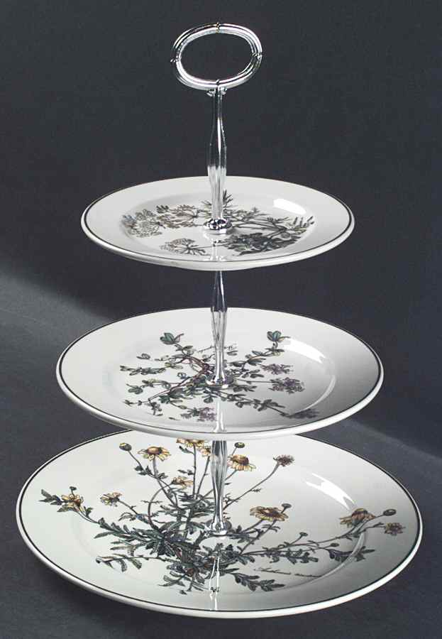 Botanica 13 7/8"-14 1/4" 3-Tiered Serving Tray(DP,SP,BB) HC by Villeroy & Boch-1