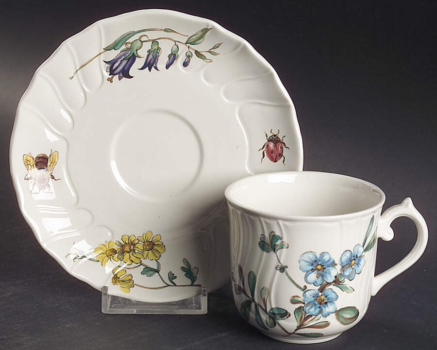 Bouquet Flat Cup & Saucer Set by Villeroy & Boch-1