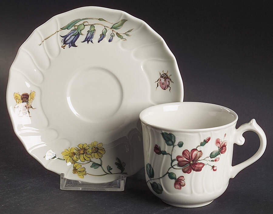 Bouquet Flat Cup & Saucer Set by Villeroy & Boch-1