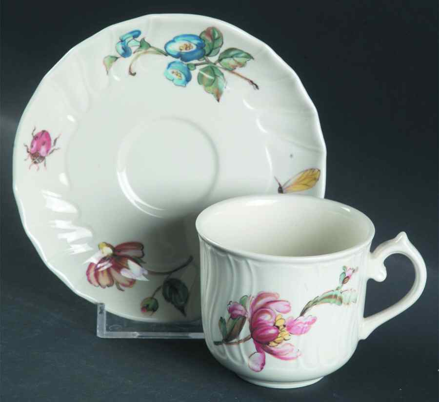 Bouquet Flat Demitasse Cup & Saucer Set by Villeroy & Boch-1