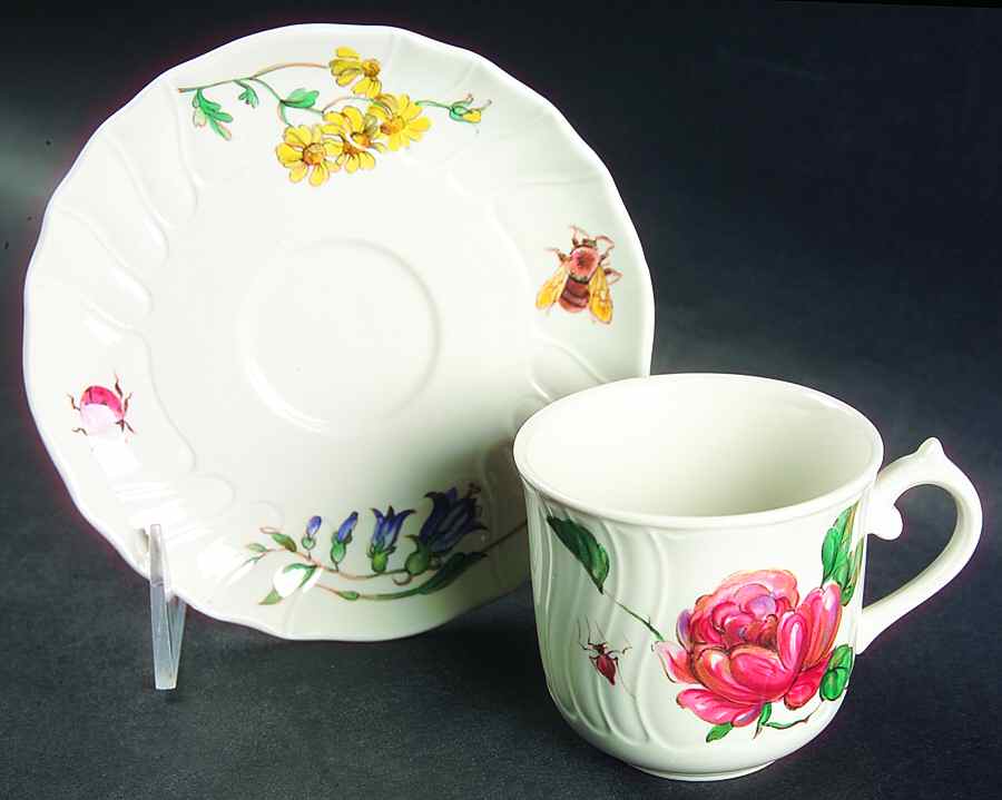 Bouquet Flat Cup & Saucer Set by Villeroy & Boch-1