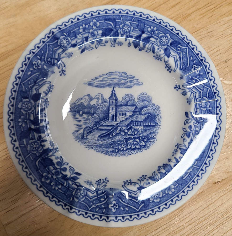 Burgenland Blue (Brown Backstamp) 4" Ashtray by Villeroy & Boch-1