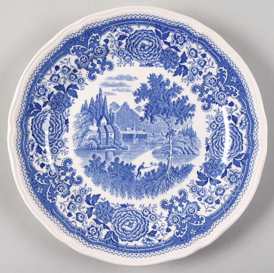 Burgenland Blue (Brown Backstamp) Salad Plate by Villeroy & Boch-1