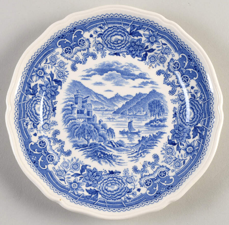 Burgenland Blue (Brown Backstamp) Bread & Butter Plate by Villeroy & Boch-1