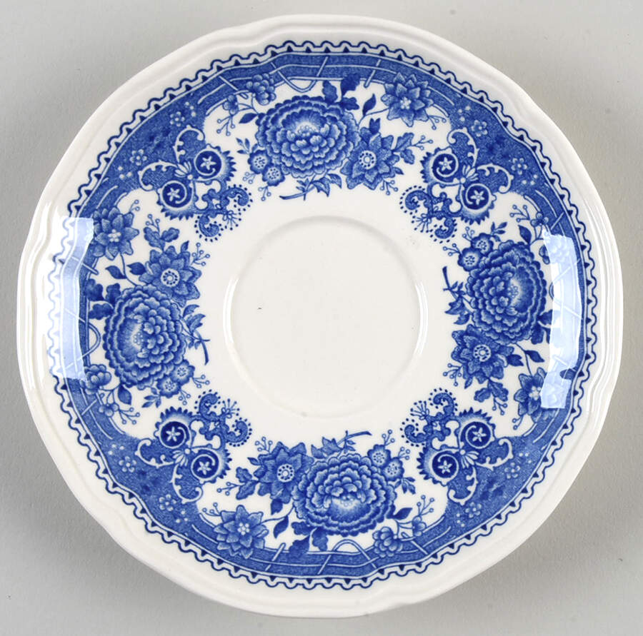 Burgenland Blue (Brown Backstamp) Saucer by Villeroy & Boch-1