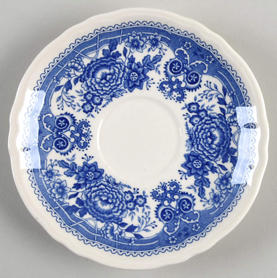 Burgenland Blue (Brown Backstamp) Saucer for Demitasse Cup by Villeroy & Boch-1