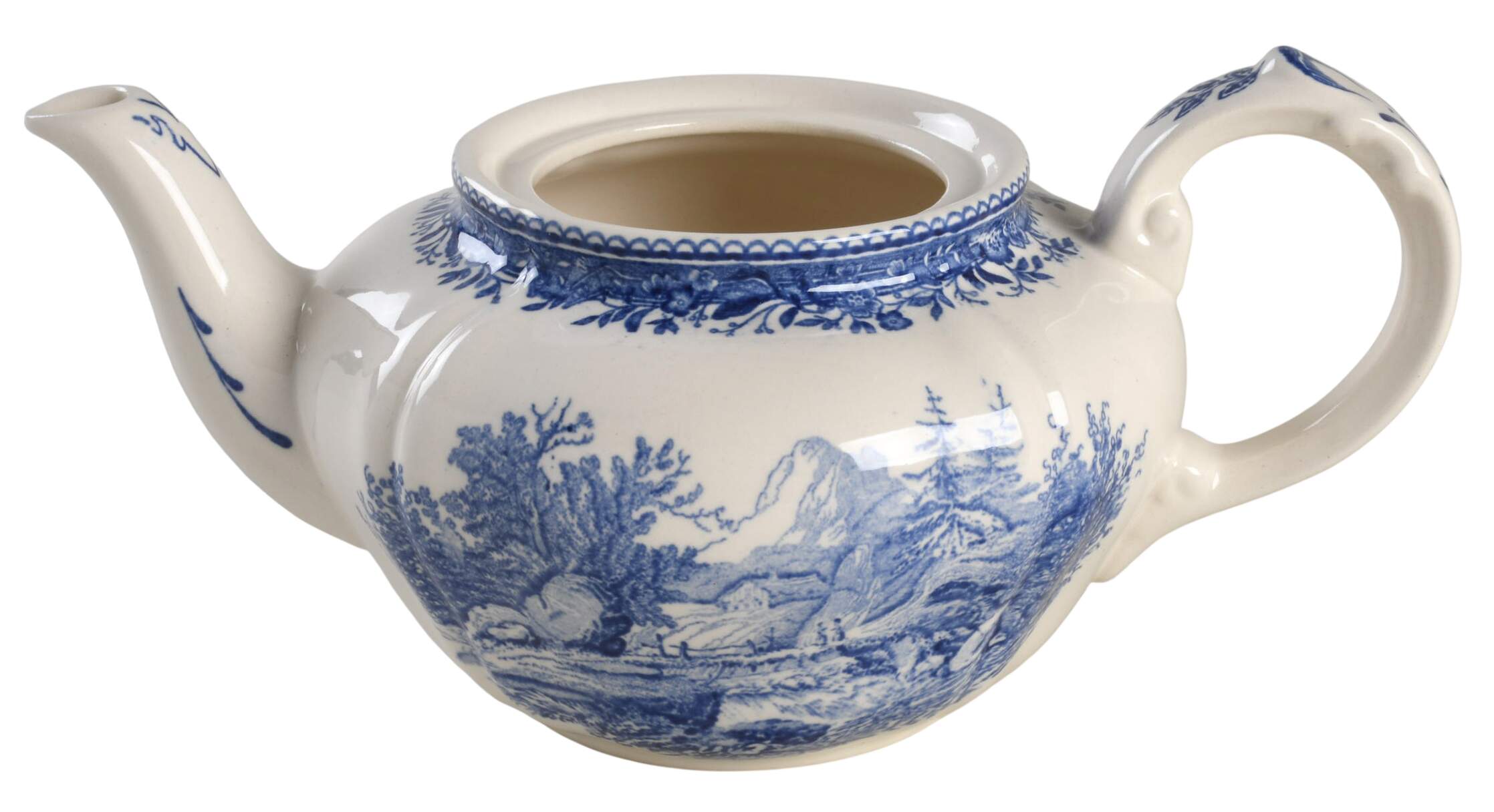 Burgenland Blue (Brown Backstamp) Small Teapot No Lid by Villeroy & Boch-1