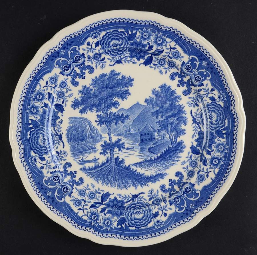 Burgenland Blue (Brown Backstamp) Salad Plate by Villeroy & Boch-1