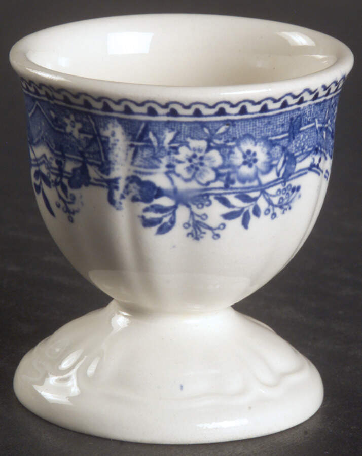 Burgenland Blue (Green Blue, Black Backstamp) Single Egg Cup by Villeroy & Boch-1