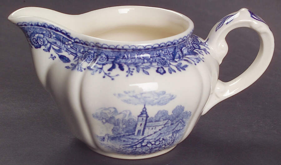 Burgenland Blue (Green Blue, Black Backstamp) Mini Creamer by Villeroy & Boch-1