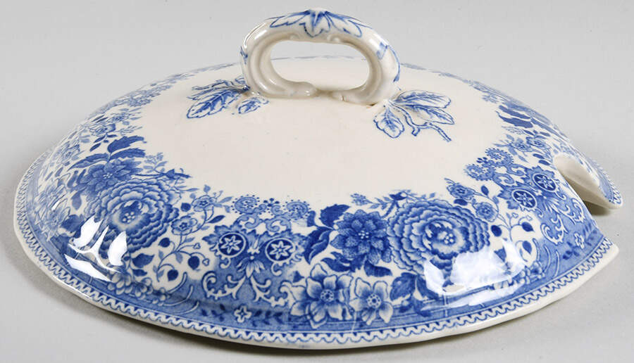 Burgenland Blue (Green Blue, Black Backstamp) Lid for Tureen by Villeroy & Boch-1