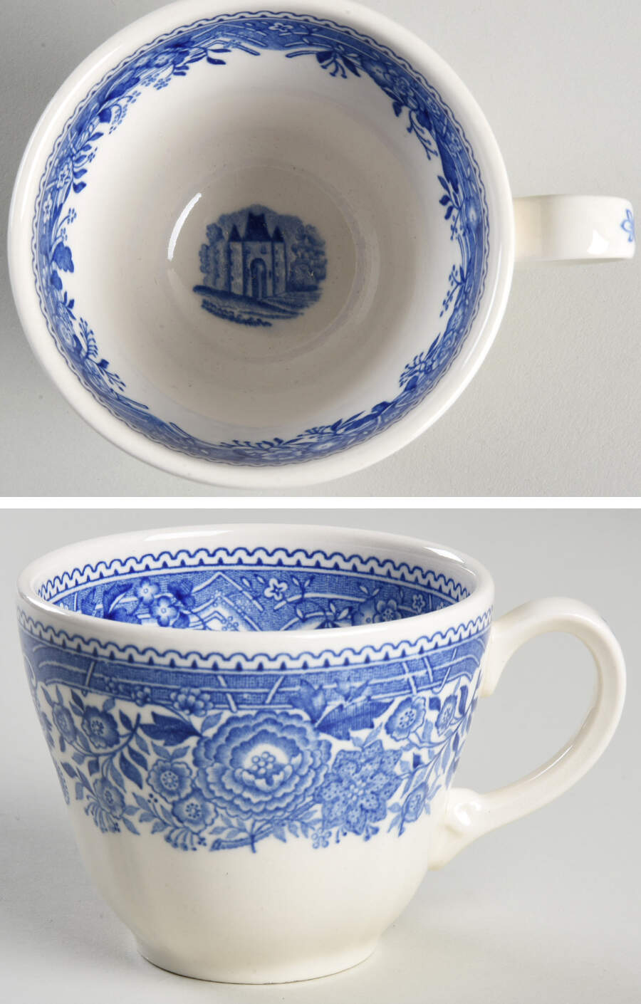 Burgenland Blue (Green Blue, Black Backstamp) Flat Cup by Villeroy & Boch-1