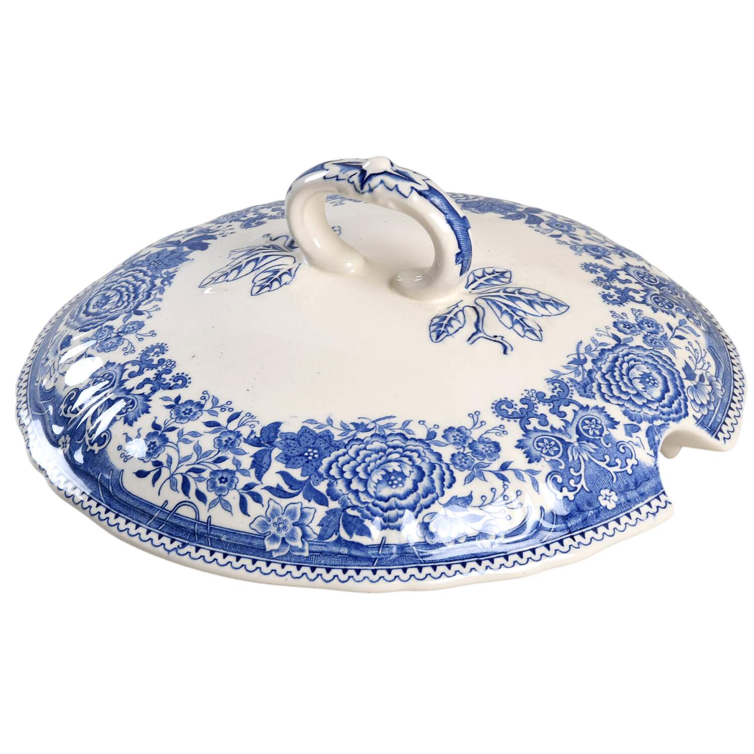 Burgenland Blue (Green Blue, Black Backstamp) Lid for Large Round Vegetable by Villeroy & Boch-1