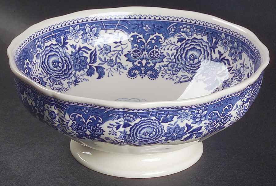 Burgenland Blue (Green Blue, Black Backstamp) 7" Round Vegetable Bowl by Villeroy & Boch-1