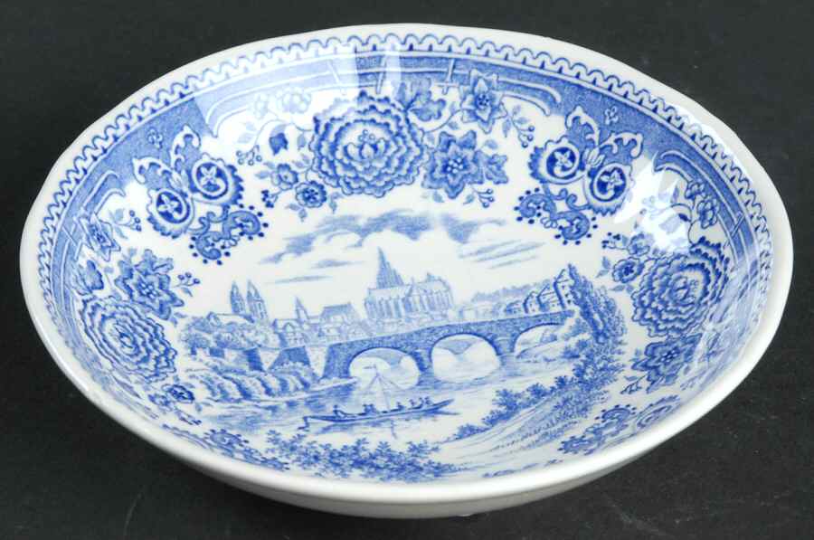 Burgenland Blue (Green Blue, Black Backstamp) Fruit/Dessert (Sauce) Bowl by Villeroy & Boch-1