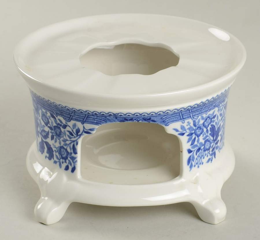 Burgenland Blue (Green Blue, Black Backstamp) Warmer Stand  (For Tea Pot) by Villeroy & Boch-1