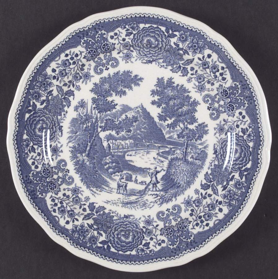 Burgenland Blue (Green Blue, Black Backstamp) Dinner Plate by Villeroy & Boch-1