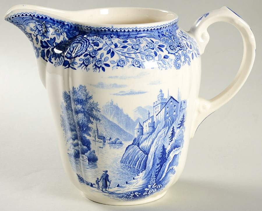 Burgenland Blue (Green Blue, Black Backstamp) 36 Oz Pitcher by Villeroy & Boch-1