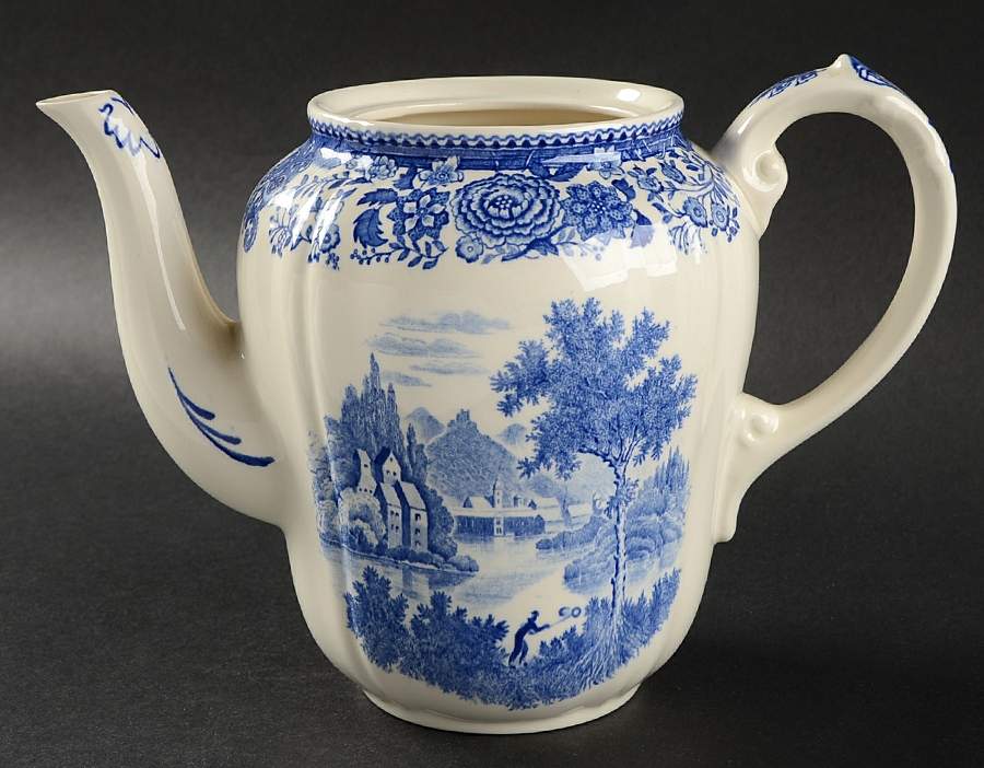 Burgenland Blue (Green Blue, Black Backstamp) Coffee Pot No Lid by Villeroy & Boch-1