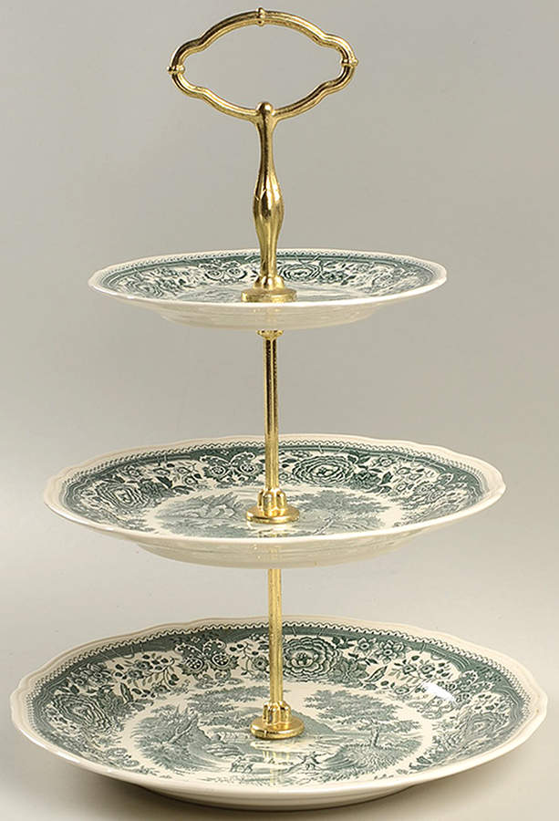 Burgenland Green 3-Tiered Serving Tray (DP, SP, BB) by Villeroy & Boch-1