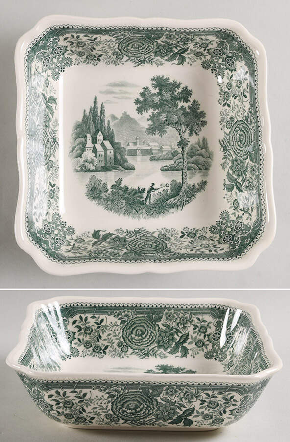 Burgenland Green 8" Square Vegetable Bowl by Villeroy & Boch-1