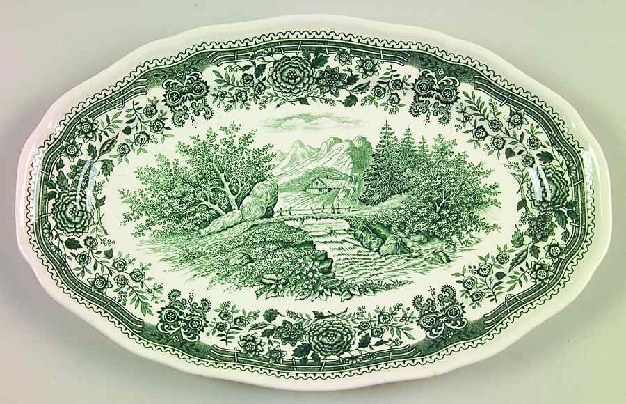 Burgenland Green 10" Oval Serving Platter by Villeroy & Boch-1