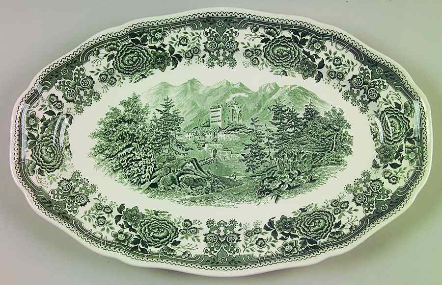 Burgenland Green 13" Oval Serving Platter by Villeroy & Boch-1