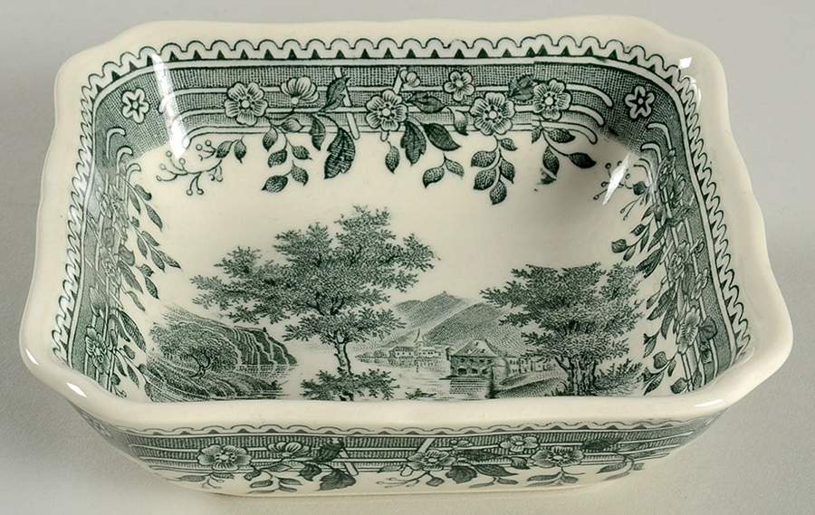 Burgenland Green Square Fruit/Dessert (Sauce) Bowl by Villeroy & Boch-1