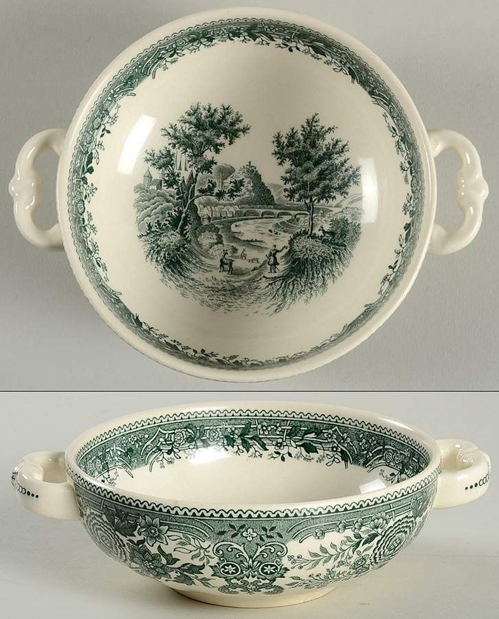 Burgenland Green Footed Cream Soup Bowl by Villeroy & Boch-1