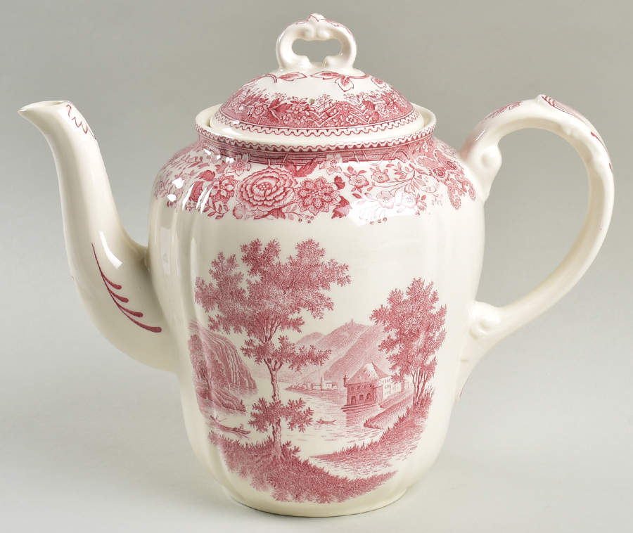 Burgenland Maroon Coffee Pot & Lid by Villeroy & Boch-1