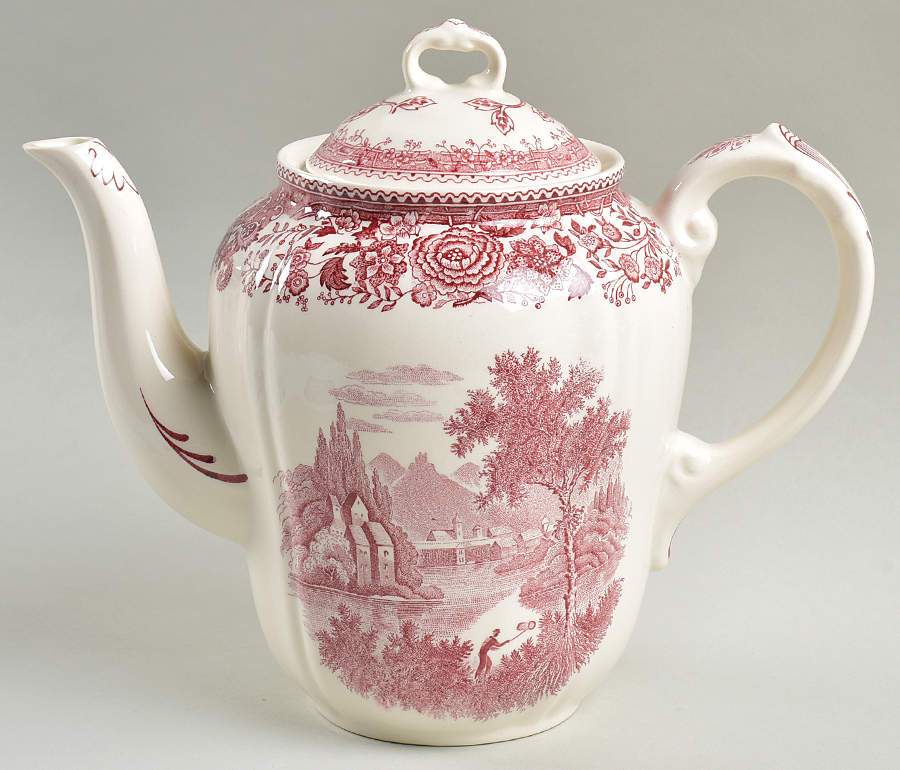 Burgenland Maroon Coffee Pot & Lid by Villeroy & Boch-1