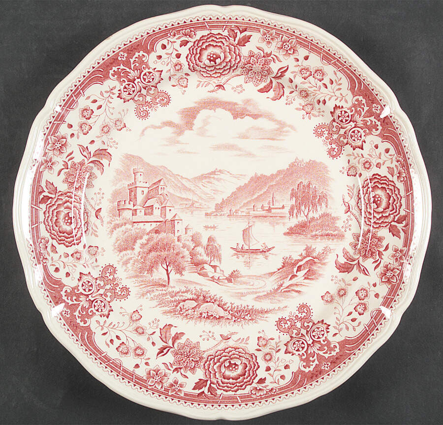 Burgenland Maroon Large Dinner Plate by Villeroy & Boch-1
