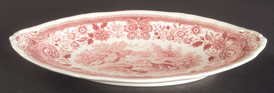 Burgenland Maroon Pickle Dish by Villeroy & Boch-1