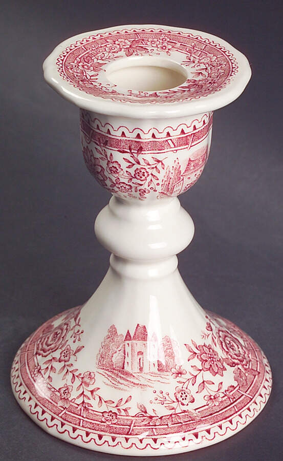 Burgenland Maroon Small Candlestick by Villeroy & Boch-1