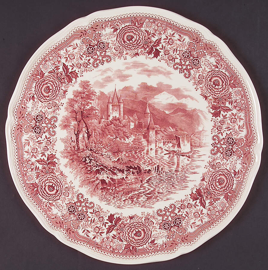 Burgenland Maroon Round Torte Plate by Villeroy & Boch-1