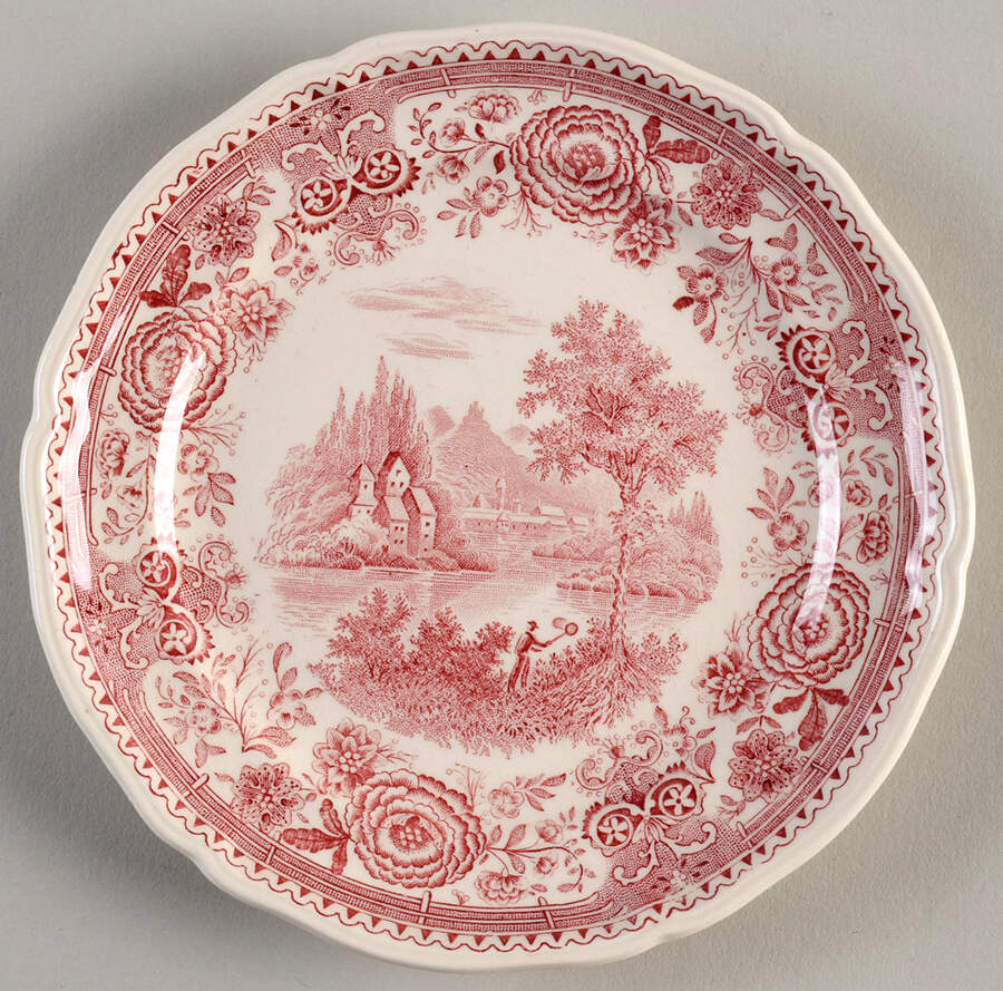 Burgenland Maroon Bread & Butter Plate by Villeroy & Boch-1