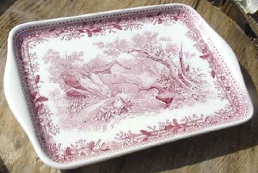 Burgenland Maroon 9" Handled Tray by Villeroy & Boch-1